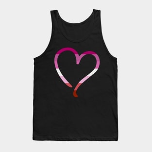 Lesbian Pride Flag Heart Tank Top